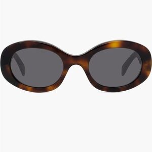 Celine Brown Oval Sunglasses